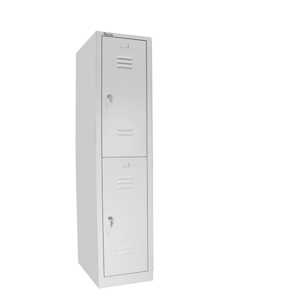 Metalno garderobni ormar sa 2 vrata.